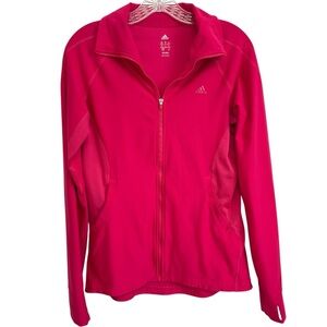 ADIDAS Pink Climamite  Full Zip Track Jacket Sz S